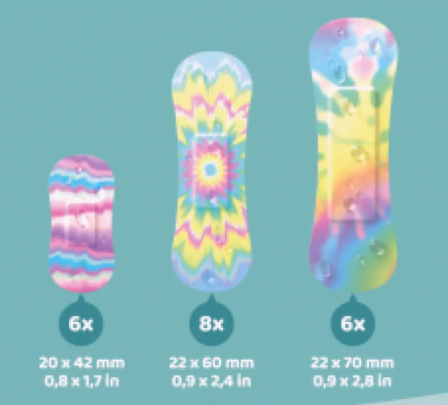 Wild Stripes Pleister Waterproof Rainbow (20 stuks)