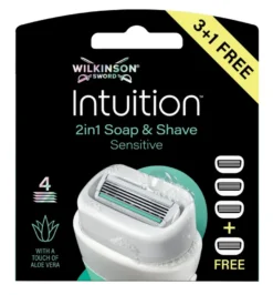 Wilkinson Intuition 2in1 Soap & Shave Sensitive Navulmesjes (4 stuks)