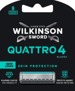 Wilkinson Quattro Titanium Sensitive Scheermesjes (8 stuks)