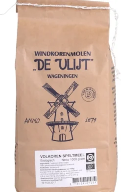 Windkorenmolen De Vlijt Viergranenmeel (1000 gr)