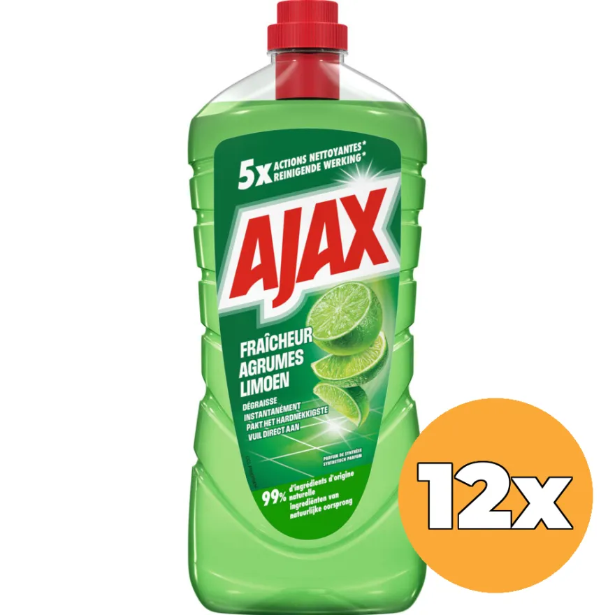 12x Ajax Allesreiniger Limoen (12 x 1250 ml)