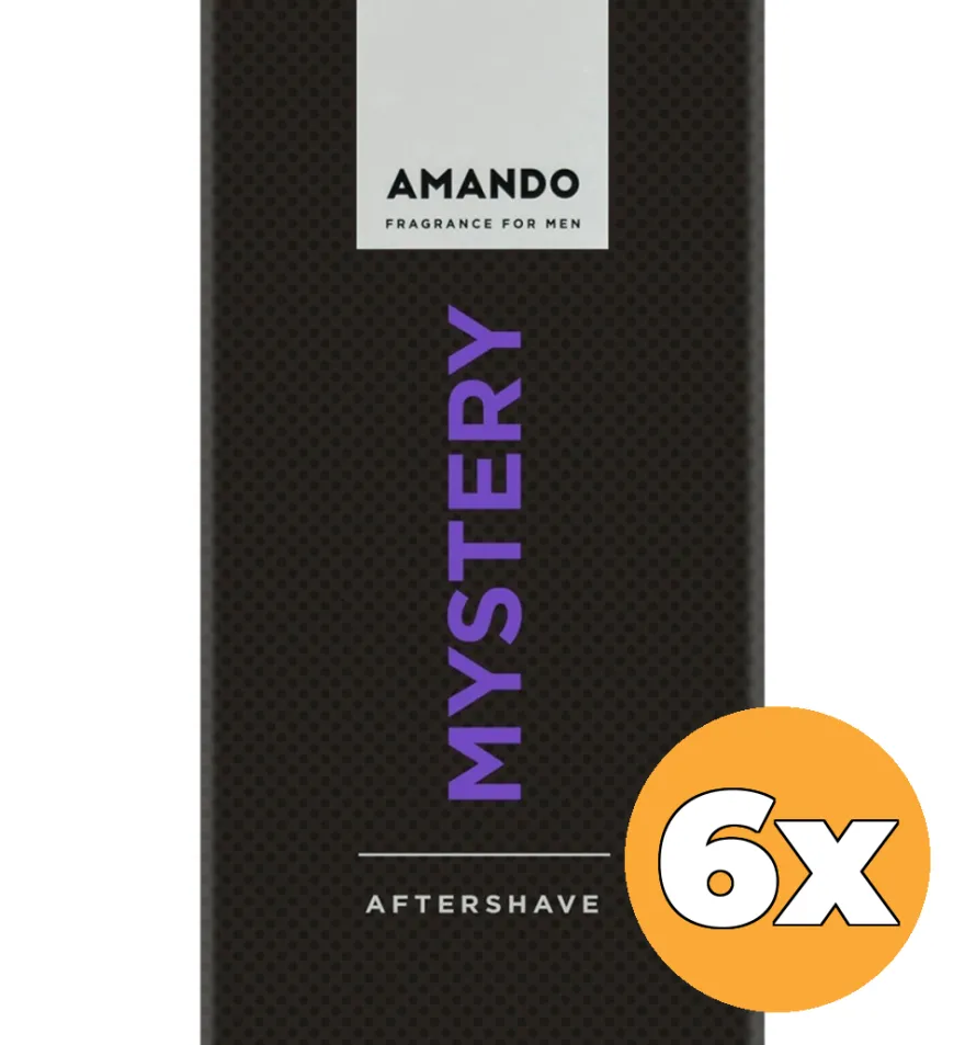 6x Amando Mystery Aftershave (100 ml)