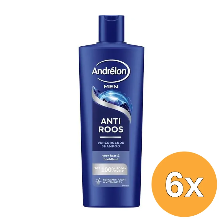 6x Andrelon Men Shampoo Anti Roos (400 ml)