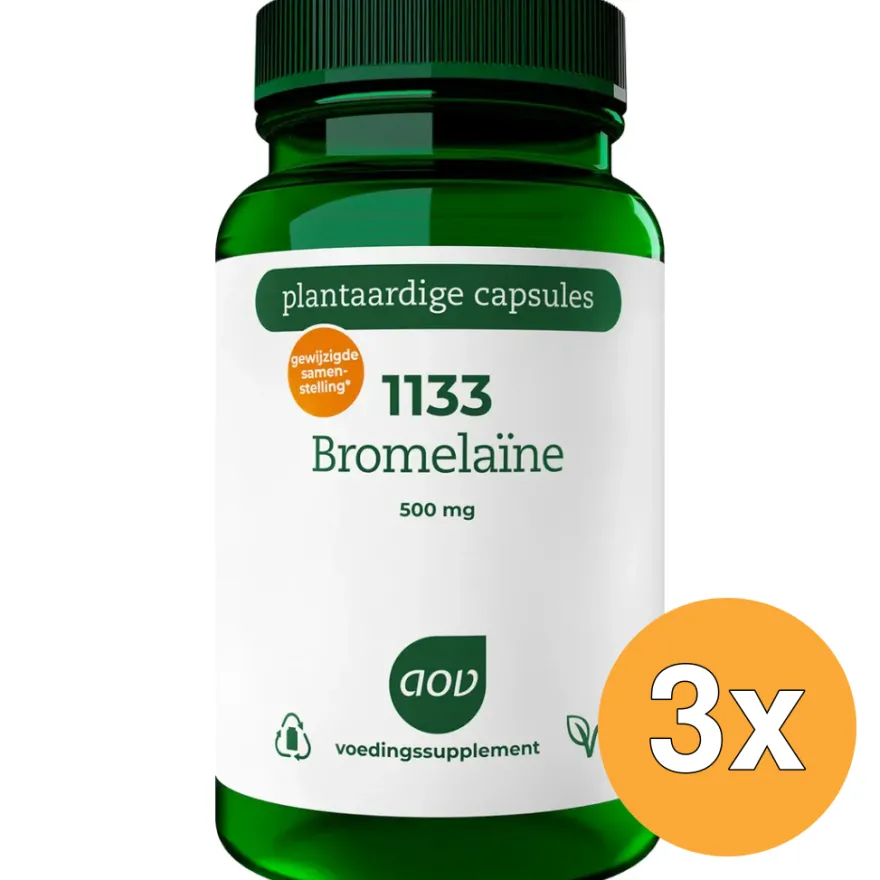 3x Aov 1133 Bromelaine (30 vega capsules)