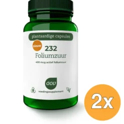 2x AOV 232 Foliumzuur 400mcg (60 vega capsules)
