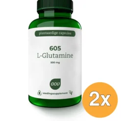 2x AOV 605 L-Glutamine 500mg (90 vega capsules)