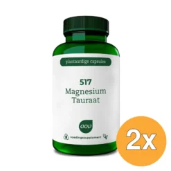 2x AOV 517 Magnesium tauraat (90 vega capsules)