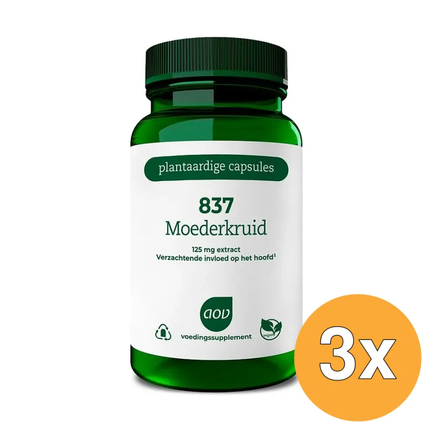 3x Aov 837 Moederkruid (60 vega capsules)