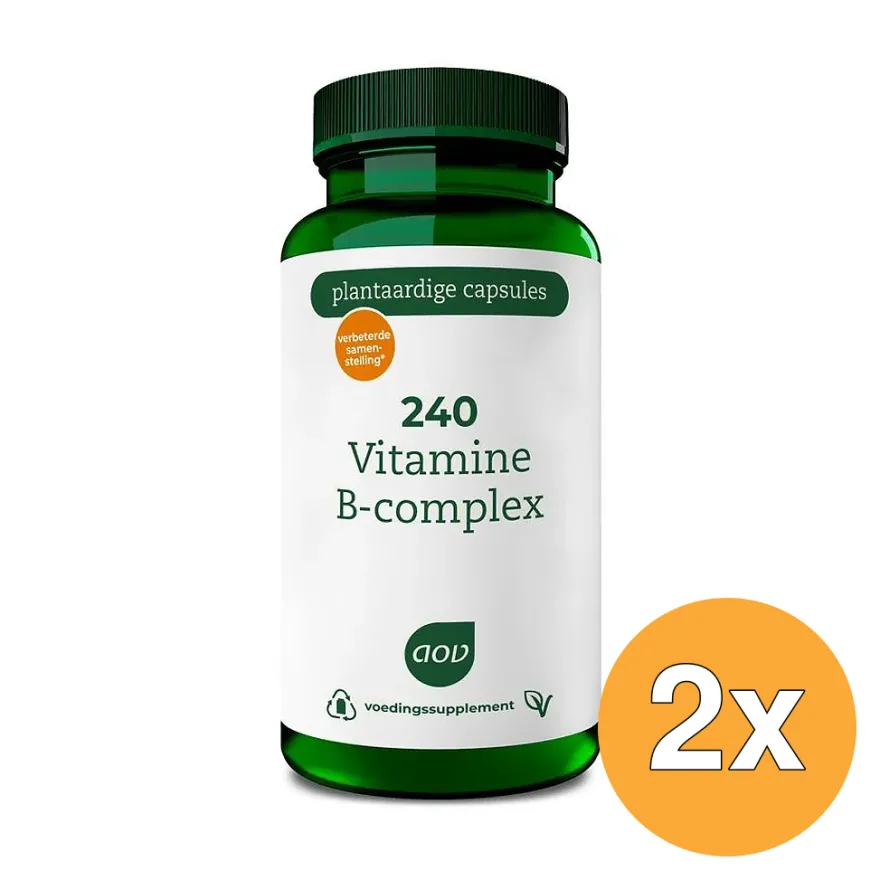 2x Aov 240 Vitamine B Complex 30Mg (60 vega capsules)