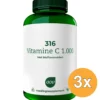 3x AOV 316 Vitamine C 1000mg (180 tabletten)