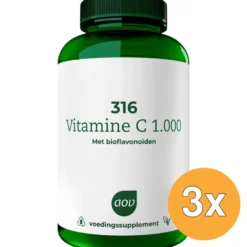 3x AOV 316 Vitamine C 1000mg (180 tabletten)