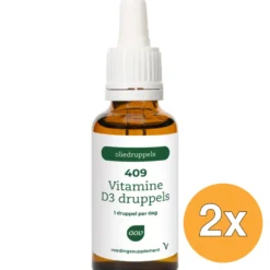 2x AOV 409 Vitamine D3 druppels (15 ml)