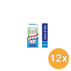 12x Aquafresh Tandenborstel clean & flex hard (3 stuks)