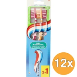 12x Aquafresh Tandenborstel Flex Interdental Medium (3 stuks)