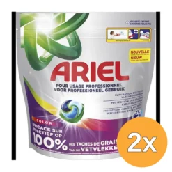 2x Ariel Pods All-in-one – Prof Color (80 stuks)