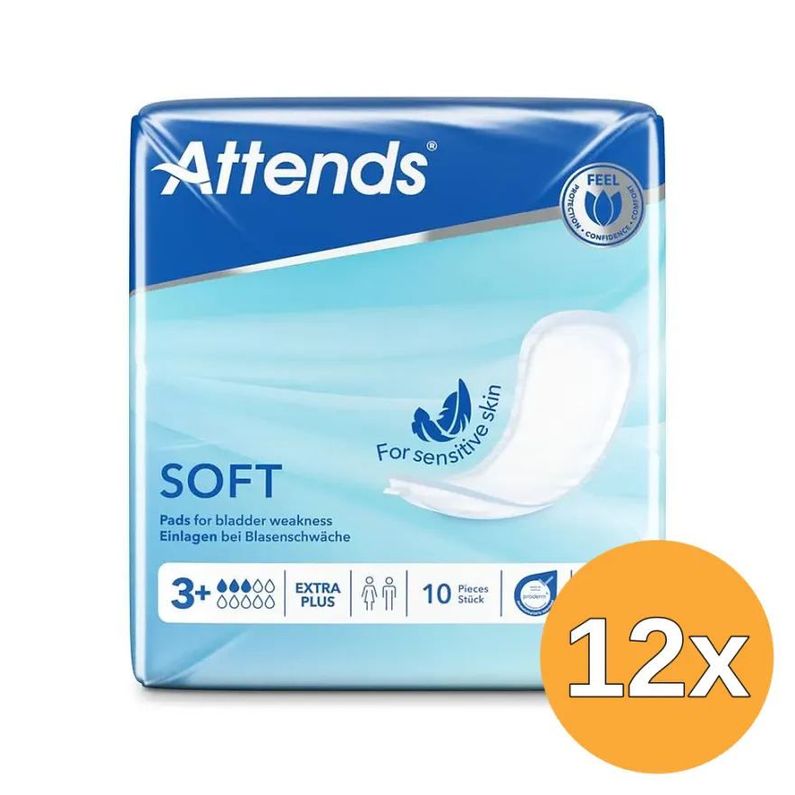 12x Attends Inlegger Soft Extra Plus 3 (10 stuks)