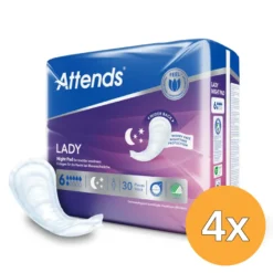 4x Attends Inlegger Soft Lady Night (30 stuks)