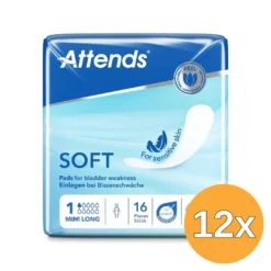 12x Attends Inlegger Soft Mini (16 stuks)
