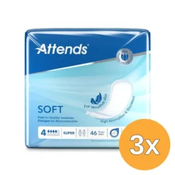 3x Attends Inlegger Soft Super 4 (46 stuks)