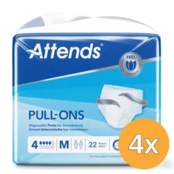 4x Attends Pull-Ons 4 Maat M (22 stuks)
