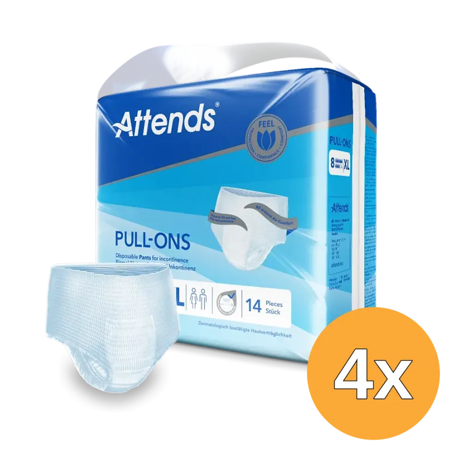 4x Attends Pull-ons 8 X-Large (14 stuks)
