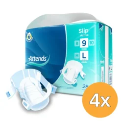 4x Attends Slip Active 9 Maat L (28 stuks)