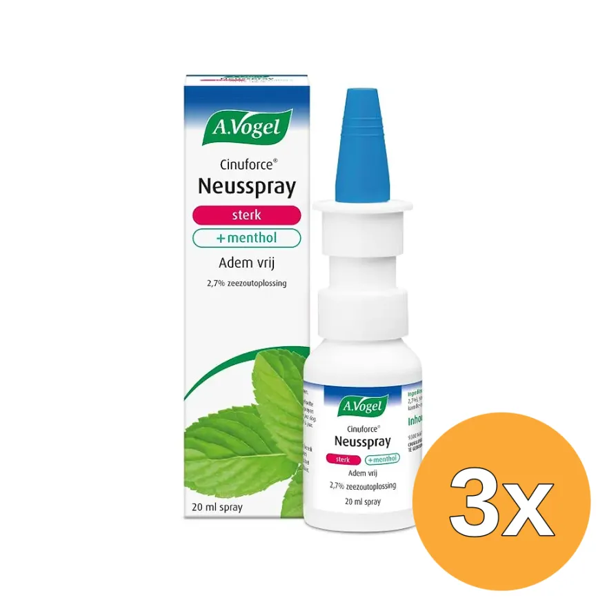 3x A.Vogel Cinuforce neusspray sterk + menthol (20 ml)