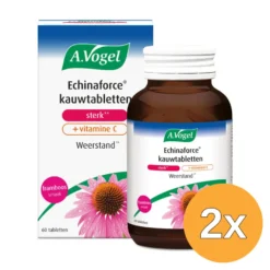 2x A.Vogel Echinaforce kauwtablet sterk + vitamine C (60 kauwtabletten)