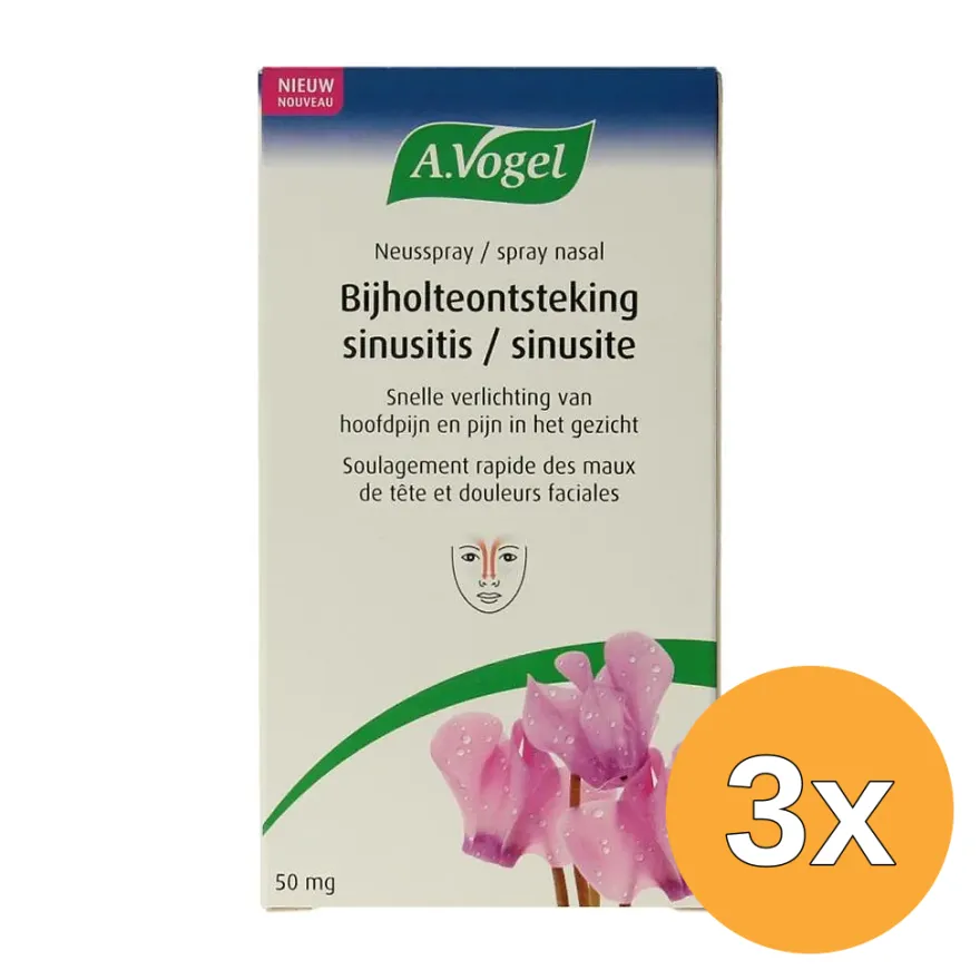 3x A.Vogel Neusspray Bijholteontsteking (1 set)