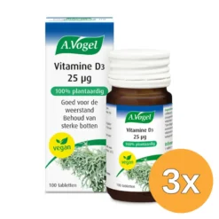 3x A.Vogel Vitamine D3 25ug (100 tabletten)