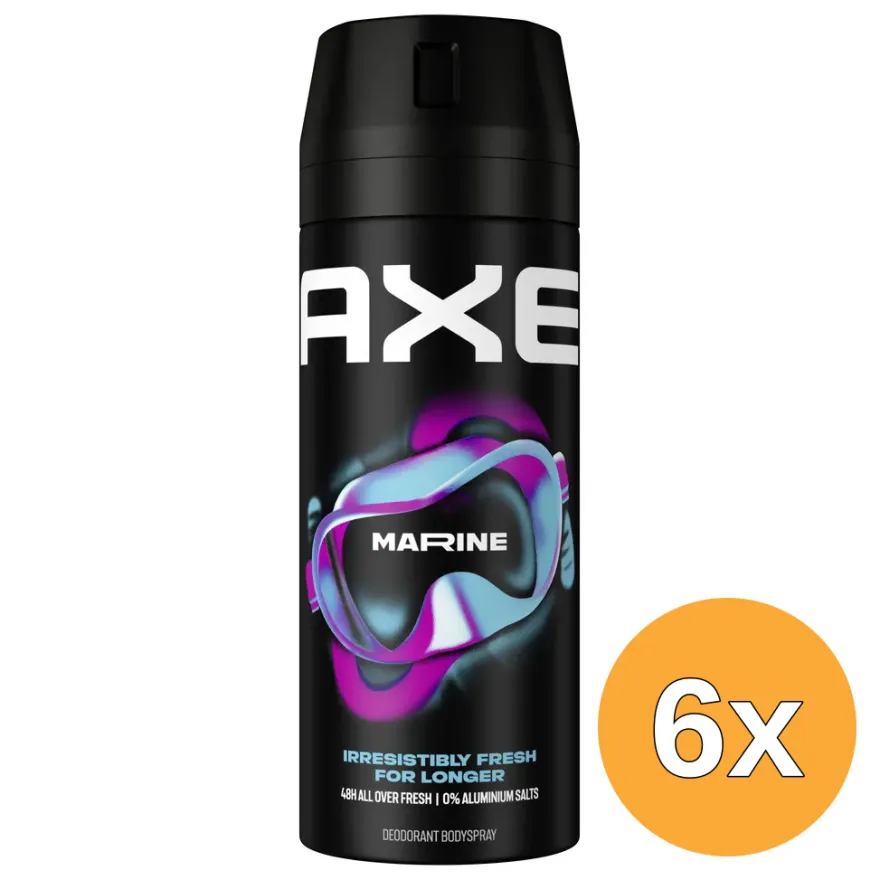 6x Axe Deo Bodyspray Marine (150 ml)