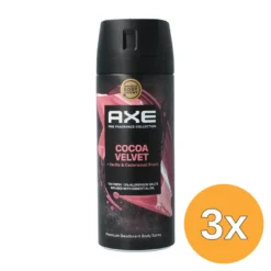 3x Axe Deodorant Bodyspray Cocoa Velvet (150 ml)