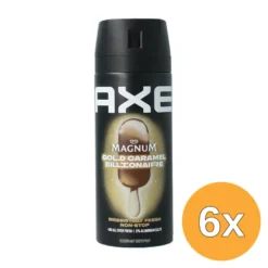 6x AXE Deodorant Bodyspray Magnum Gold Caramel (150 ml)