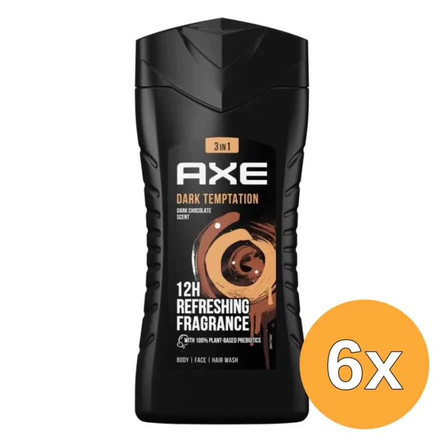 6x Axe Showergel dark temptation (250 ml)
