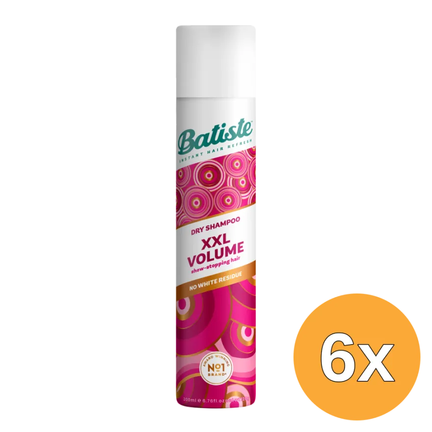 6x Batiste Droogshampoo Xxl Stylist Volume (200 ml)