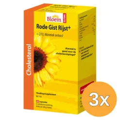 3x Bloem Rode Gist Rijst + (60 capsules)
