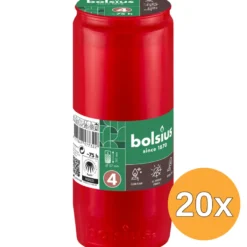 20x Bolsius Compolight Nr 4 Rood (1 stuk)