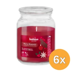 6x Bolsius Geurglas met deksel 135/100 True Glow Merry Moments (1 stuk)