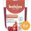 6x Bolsius Geurglas 80/73 True Scents Pomegranate (1 stuk)