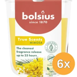 6x Bolsius Geurglas 80/73 True Scents Mimosa (1 stuk)