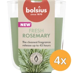 4x Bolsius Geurglas 97/85 True Scents Rosemary (1 stuk)