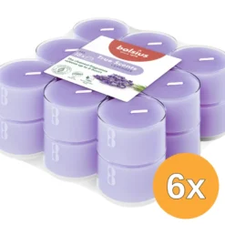 6x Bolsius Geurtheelichten Clear Cup 6U True Scents Lavender (1 stuk)