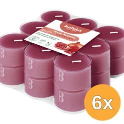 6x Bolsius Geurtheelichten Clear Cup 6U True Scents Pomegranate (1 stuk)