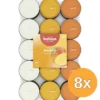 8x Bolsius Geurtheelicht 3,5U Mango Pack (30 stuks)