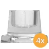 4x Bolsius Glazen Tafelkaars Houder 40/58 Transparant (1 stuk)