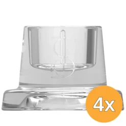4x Bolsius Glazen Tafelkaars Houder 40/58 Transparant (1 stuk)