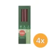 4x Bolsius Gotische Kaars 245/24 Doos 8 Velvet Red (8 stuks)