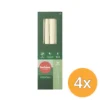 4x Bolsius Gotische Kaars 245/24 Doos 8 Soft Pearl (8 stuks)