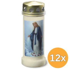 12x Bolsius Graflicht Nr6+Deksel Maria Wit (1 stuk)