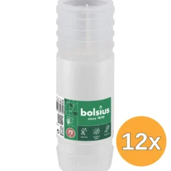 12x Bolsiusgraflicht Nr4 Navulling Wit (1 stuk)